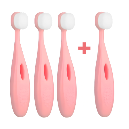 3+1 Ultrasoft Kinderzahnbürste Nanosmile Kids Pink