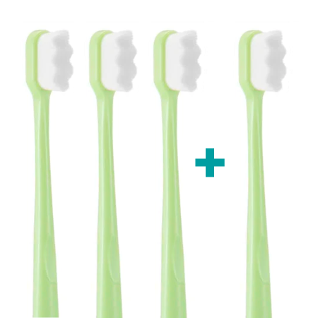 3+1 Ultrajemný zubní kartáček Nanosmile Green