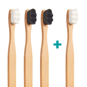 3+1 Ultrasoft Zahnbürste Nanosmile Eco Black&White