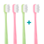 3+1 Ultrasoft zubná kefka Nanosmile Green Pink