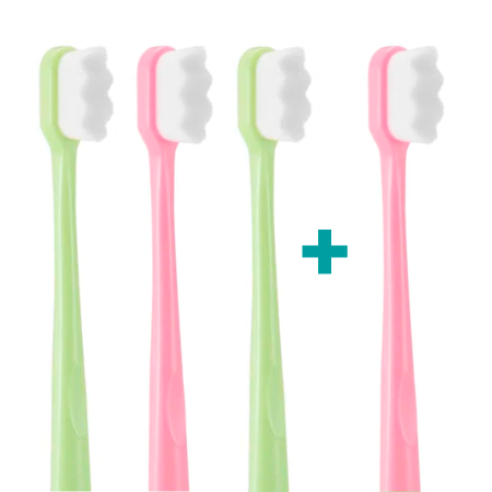 3+1 Ultrasoft zubná kefka Nanosmile Green Pink