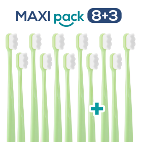 MAXI PACK 8+3 Nanosmile Green zelené kefky