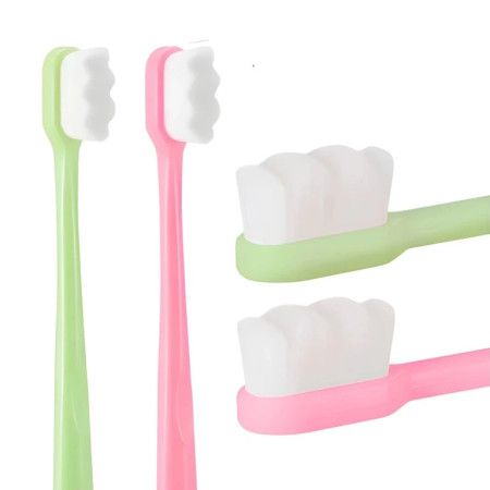 Set zubních kartáčků Nanosmile Green&Pink